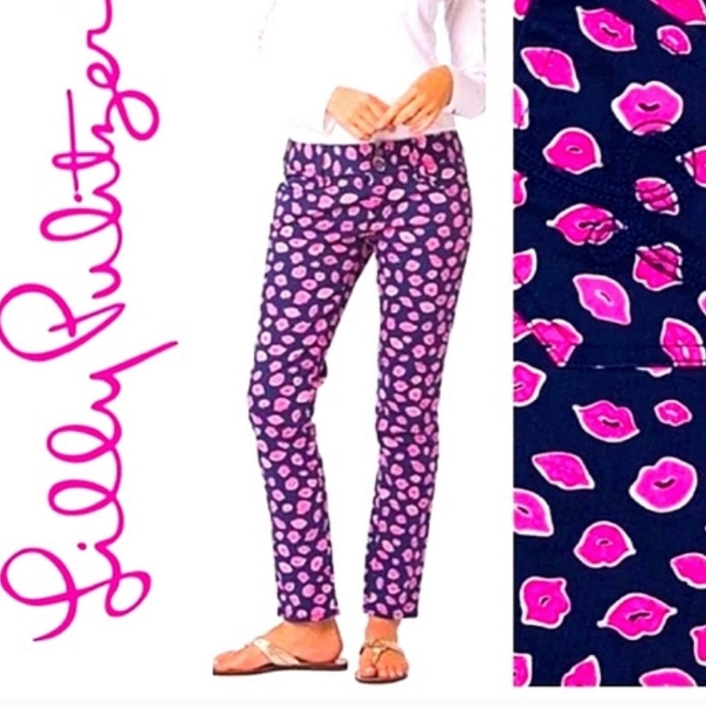 Lilly Pulitzer women’s Bocce Lip pants jeans size 8